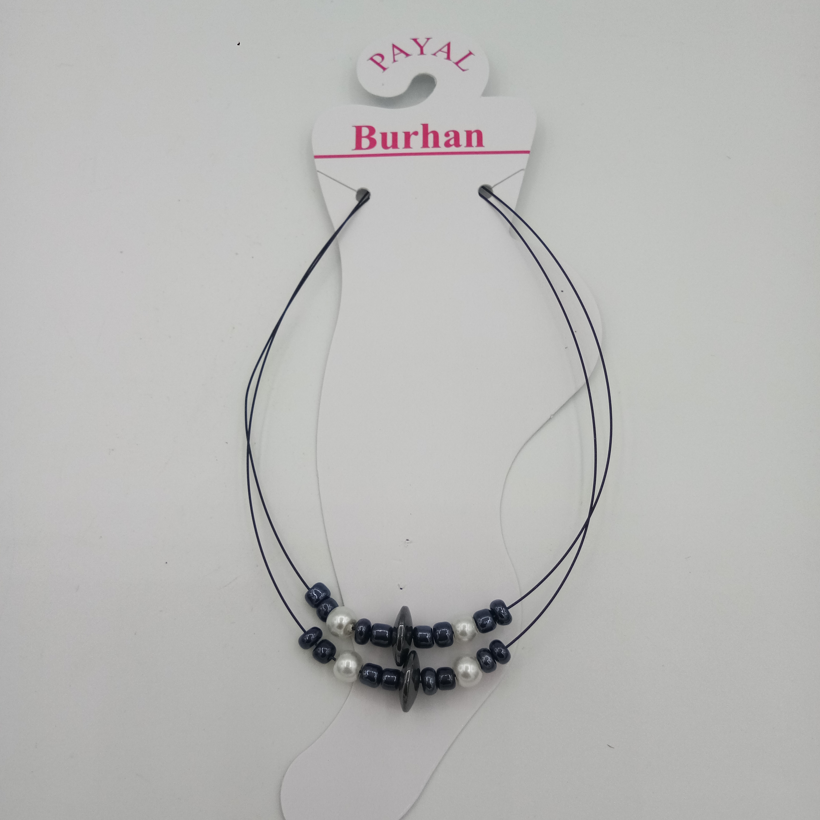 BURHAN TANGUSH GUNMETAL PAYAL - 6350